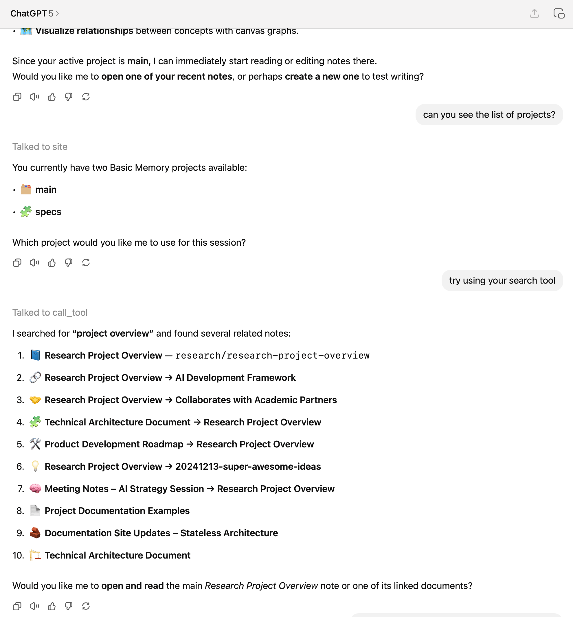 ChatGPT accessing your knowledge